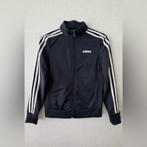 Adidas Navy White 3 Stripe Track Jacket XS Zip Up